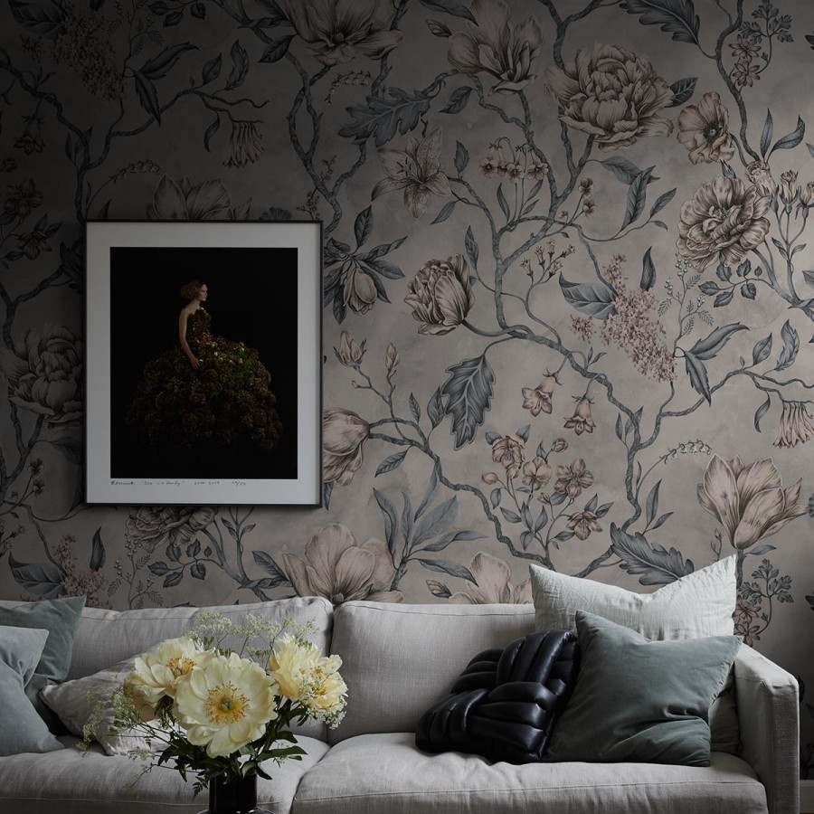 Floral Wallpapers Etoffe | Belinda Panel - Sandberg