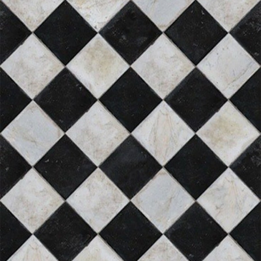 Checked Wallpapers Etoffe | Marble Chess Wallpaper - Coordonne