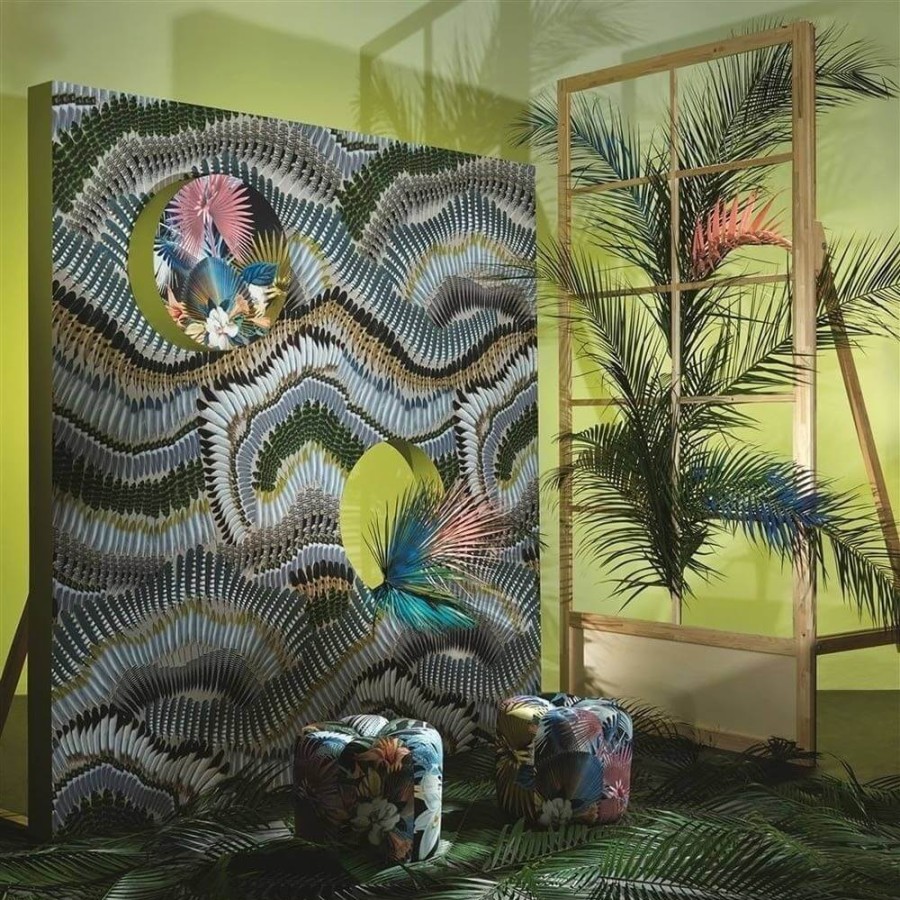 Fantasy Wallpapers Etoffe | Prete Moi Ta Plume Panel - Christian Lacroix