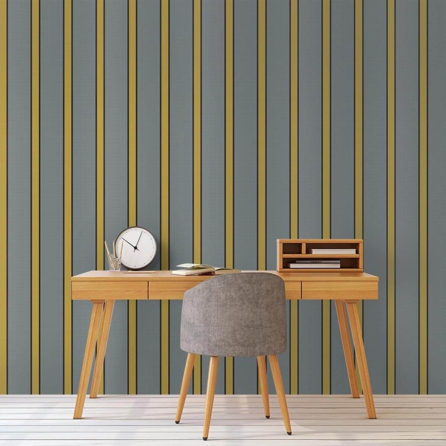 Striped Wallpapers Etoffe | Entracte Wallpaper - Meriguet-Carrere Paris