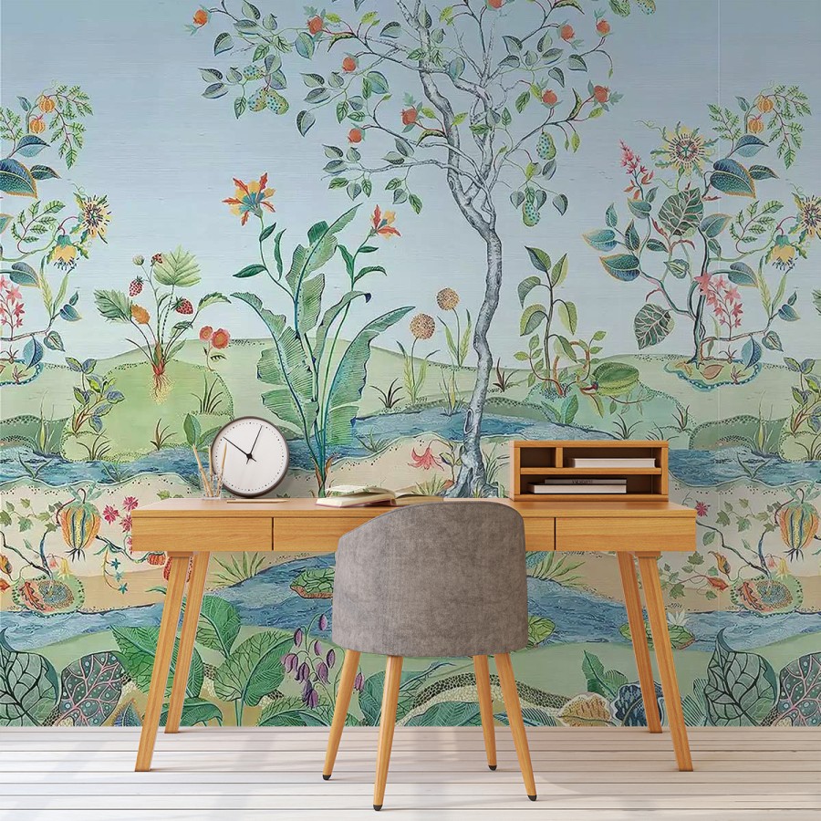 Floral Wallpapers Etoffe | Mythica Mural Panel - Osborne And Little