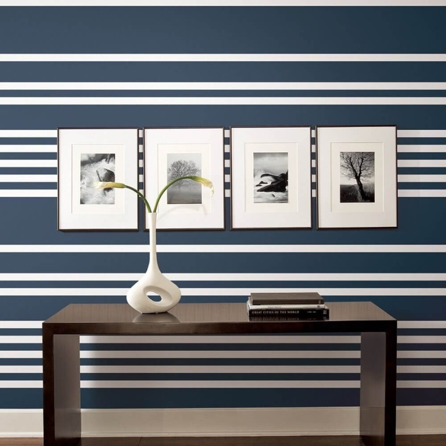 Striped Wallpapers Etoffe | Scholarship Stripe Wallpaper - York Wallcoverings