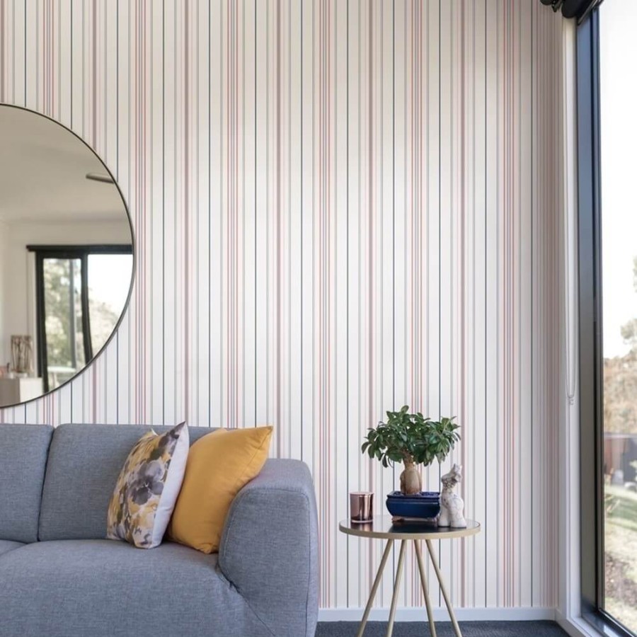 Striped Wallpapers Etoffe | Wide Pinstripe Wallpaper - York Wallcoverings