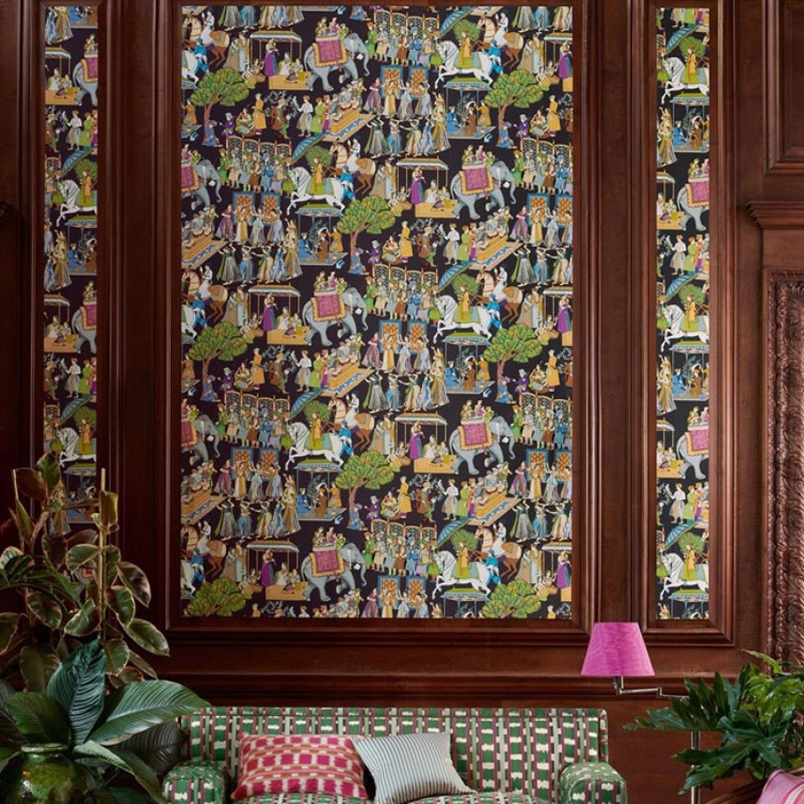 Fantasy Wallpapers Etoffe | Kalinda Wallpaper - Manuel Canovas