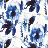 Floral Wallpapers Etoffe | Beauty Full Image Ink Flower Panel - Casadeco