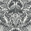 Floral Wallpapers Etoffe | Egret Damask Wallpaper - York Wallcoverings