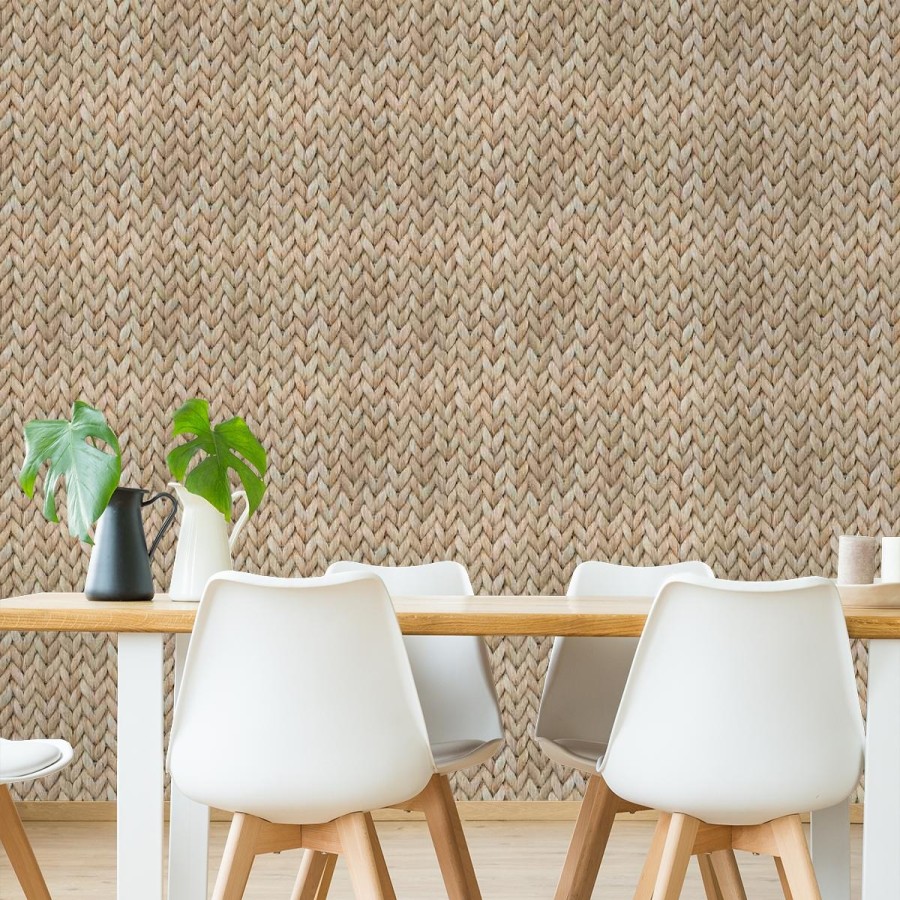 Semi-Plain Wallpapers Etoffe | Braided Jute Wallpaper - Curious Collections