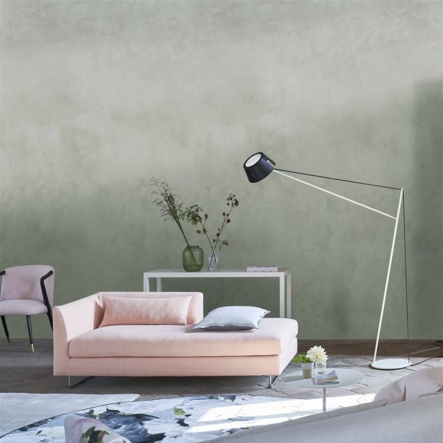 Semi-Plain Wallpapers Etoffe | Tourangelle Ombre Zinc Wallpaper - Designers Guild