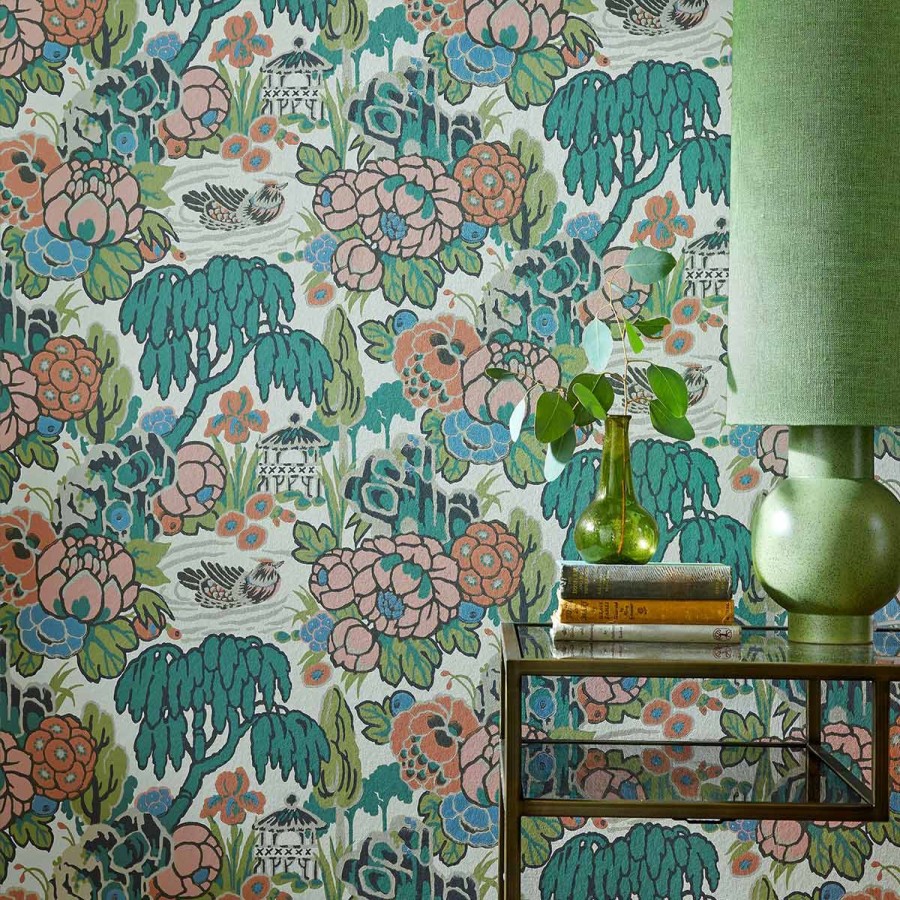 Floral Wallpapers Etoffe | V&A Mandarin Garden Wallpaper - 1838