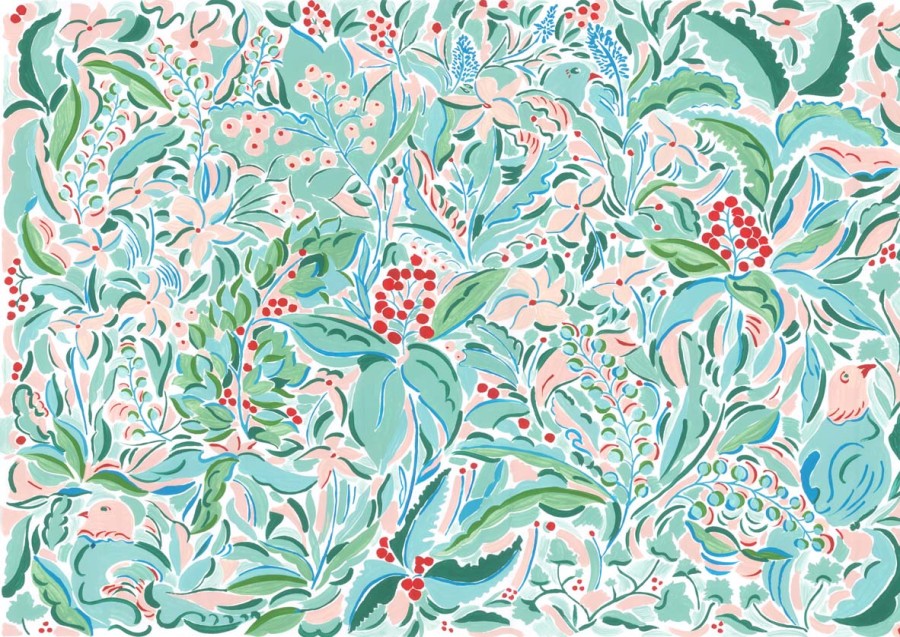 Floral Wallpapers Etoffe | Oudayas Panel - Etoffe.Com X Claire De Quenetain