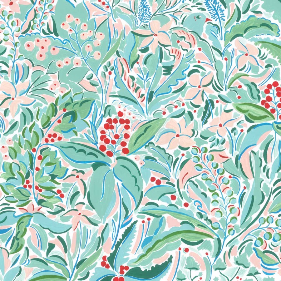 Floral Wallpapers Etoffe | Oudayas Panel - Etoffe.Com X Claire De Quenetain