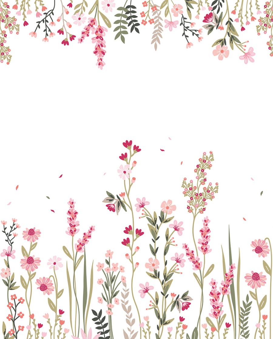 Floral Wallpapers Etoffe | A Field Of Flowers Right Panel - Lilipinso