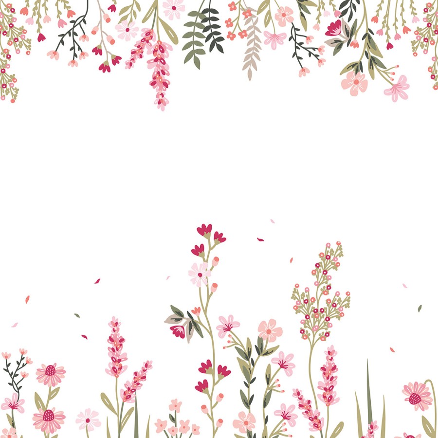 Floral Wallpapers Etoffe | A Field Of Flowers Right Panel - Lilipinso