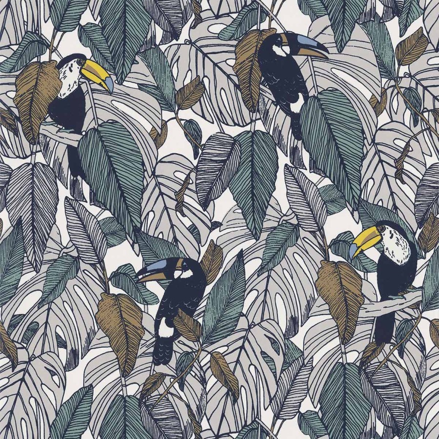 Fantasy Wallpapers Etoffe | Toucan Wallpaper - Casamance