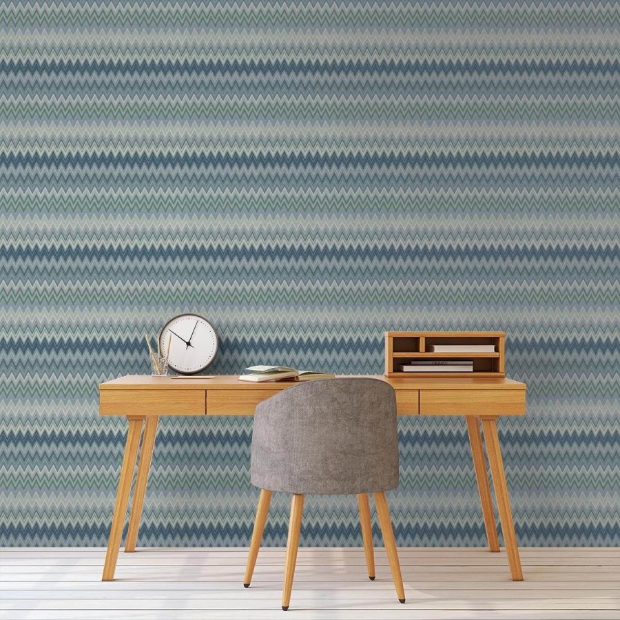 Fantasy Wallpapers Etoffe | Zig Zag Wall Covering - Missoni Home