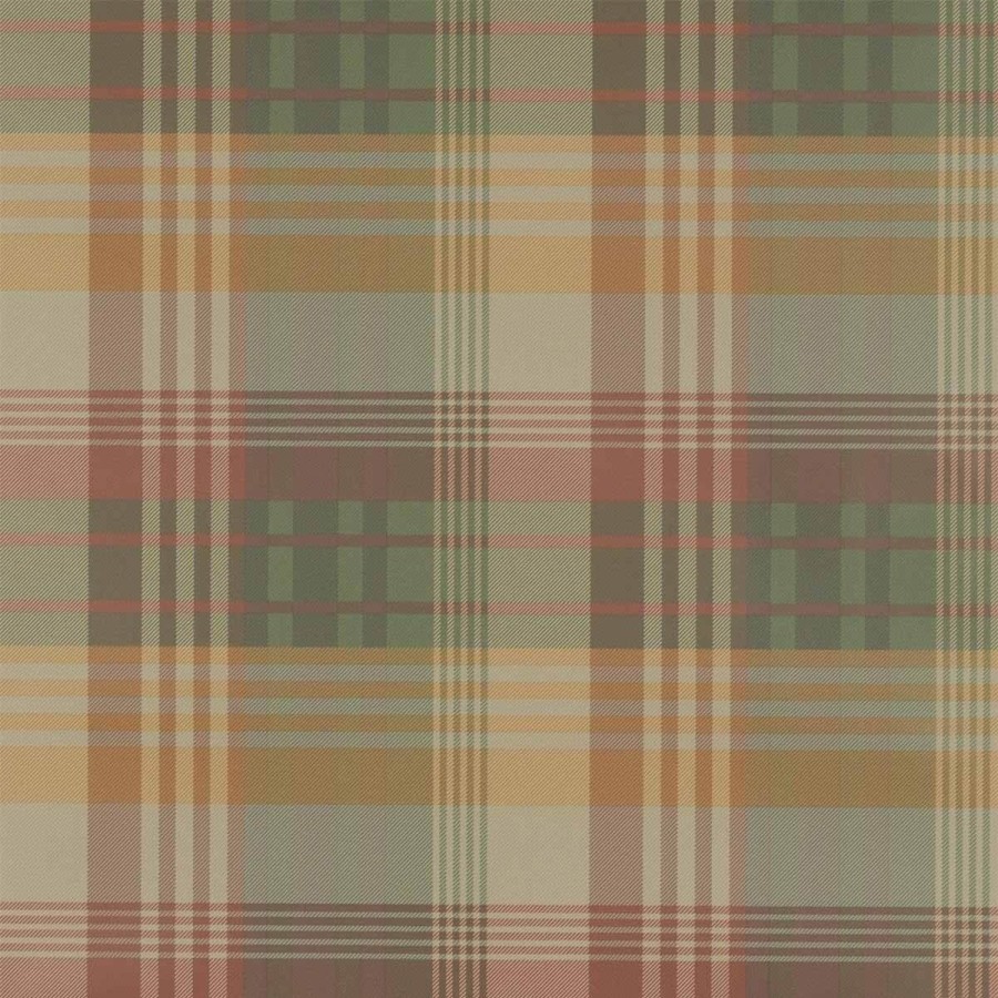 Checked Wallpapers Etoffe | Mulberry Ancient Tartan Wallpaper - Mulberry