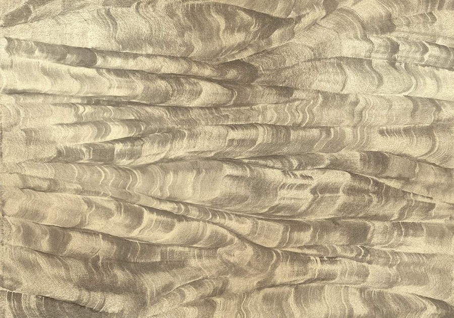 Striped Wallpapers Etoffe | Sand Waves Metallics Panel - Coordonne