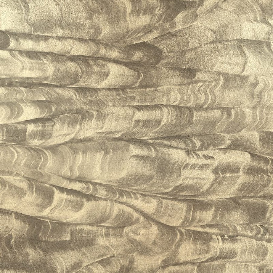 Striped Wallpapers Etoffe | Sand Waves Metallics Panel - Coordonne