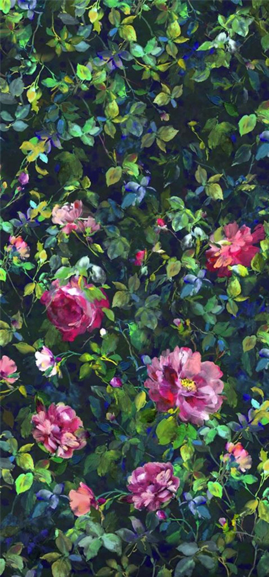 Floral Wallpapers Etoffe | Gertrude Rose Panel - Designers Guild