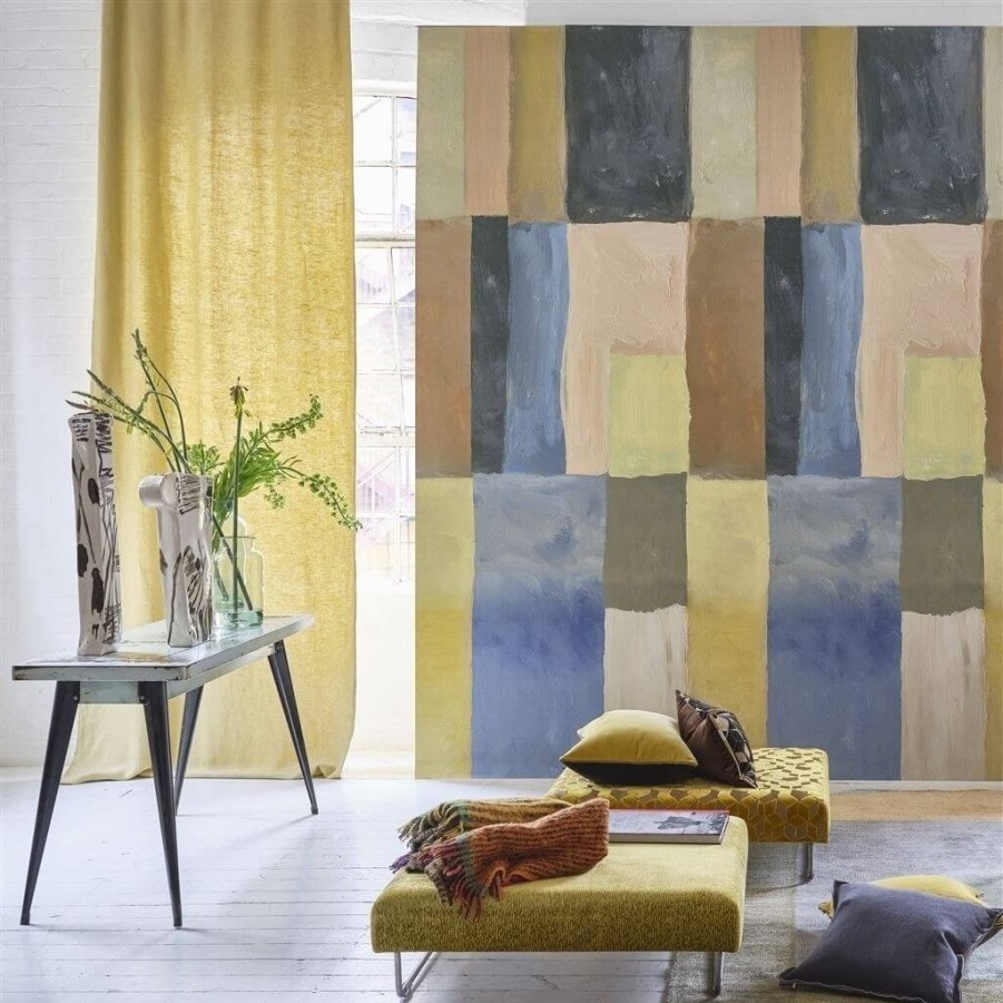 Checked Wallpapers Etoffe | Otto Mosaic Panel - Designers Guild