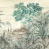 Floral Wallpapers Etoffe | Taj Mahal Linen Panel - Coordonne