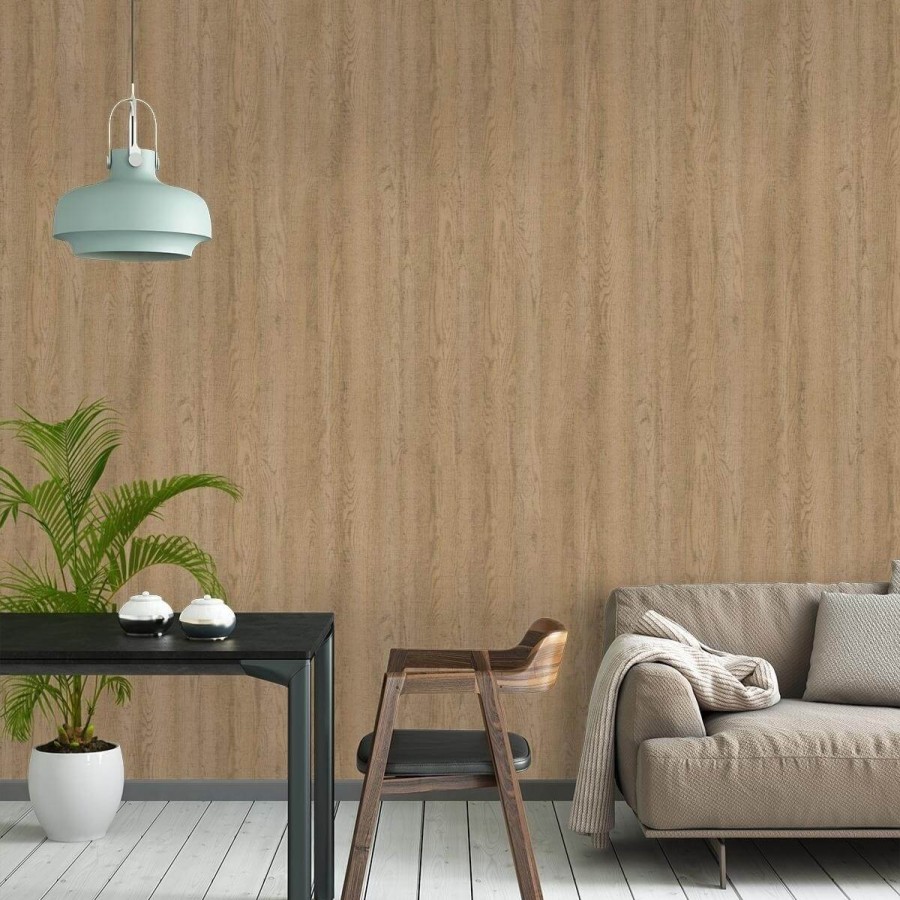 Semi-Plain Wallpapers Etoffe | Chene Griffe Wallcovering - Nobilis