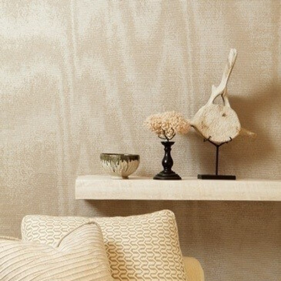 Plain-Coloured Wallpapers Etoffe | Moire Morgane Wall Wall Covering - Nobilis