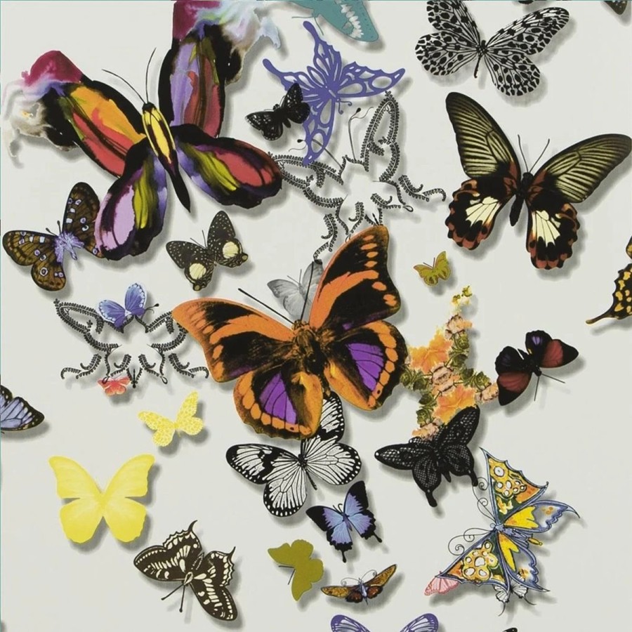 Fantasy Wallpapers Etoffe | Butterfly Parade Wallpaper - Christian Lacroix