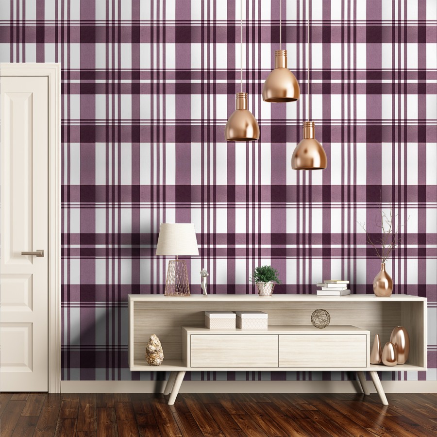 Checked Wallpapers Etoffe | Biarritz Wallpaper - Gaston Y Daniela