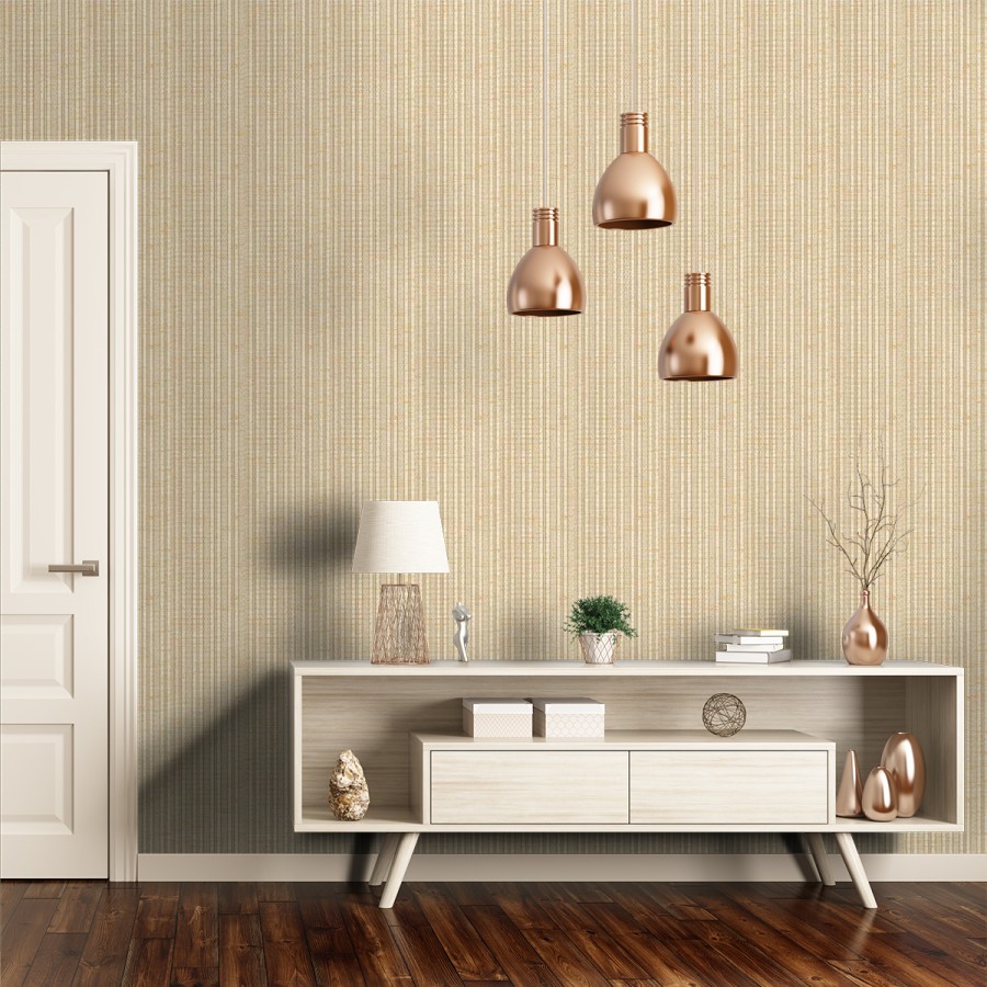 Striped Wallpapers Etoffe | Lux Flamme Wall Covering - Dedar